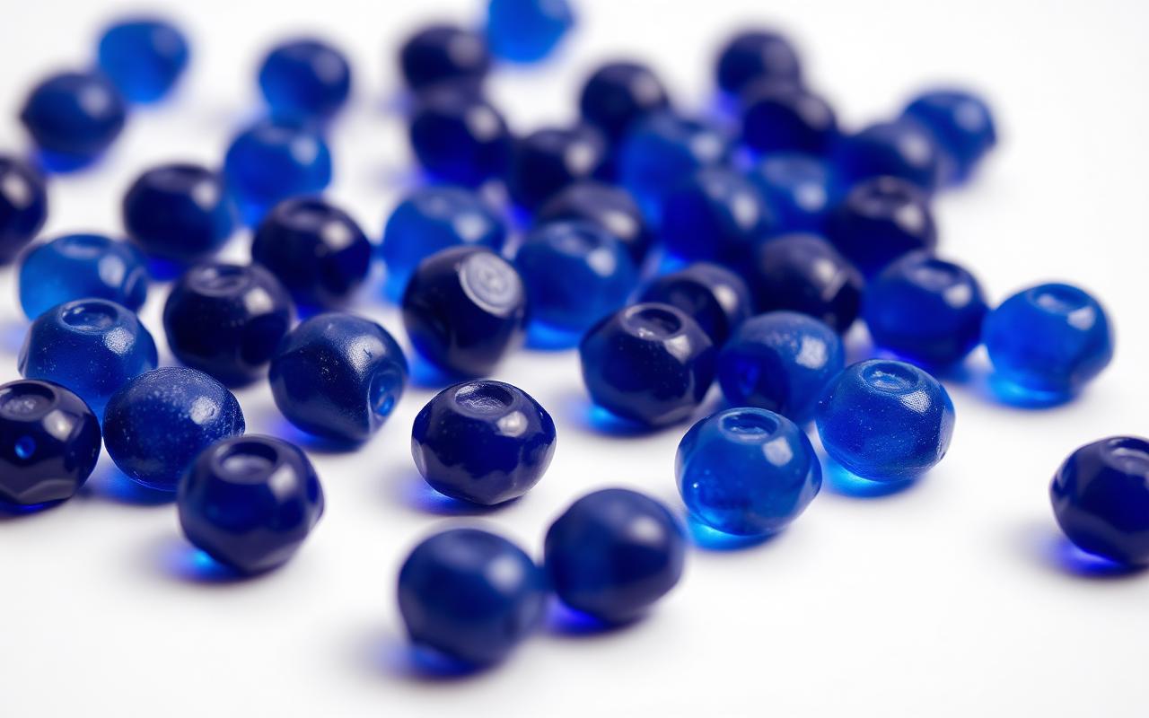 Close-up of BioVera blue gummies